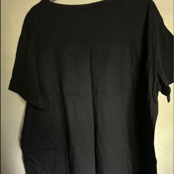 Fashion t-shirt. Brand is SHEIN. Size 3X. Black with white Q 🤍 in top left. - Picture 2 of 2